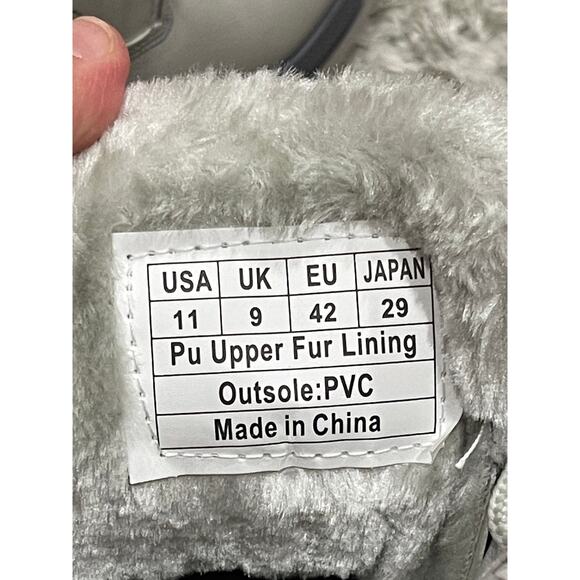 Women's Gray Combat Boots Non Slip Side Zipper Size 11 - Picture 5 of 9